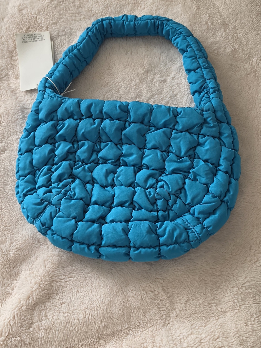 COS Puffy Shoulder Bag in Bright Teal